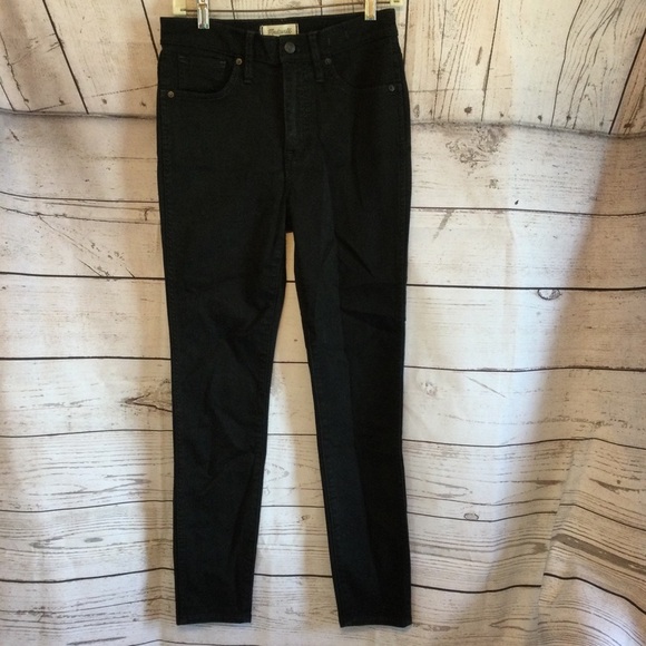 Madewell High-Rise Skinny Black Denim Jeans Size 27 - Picture 5 of 7